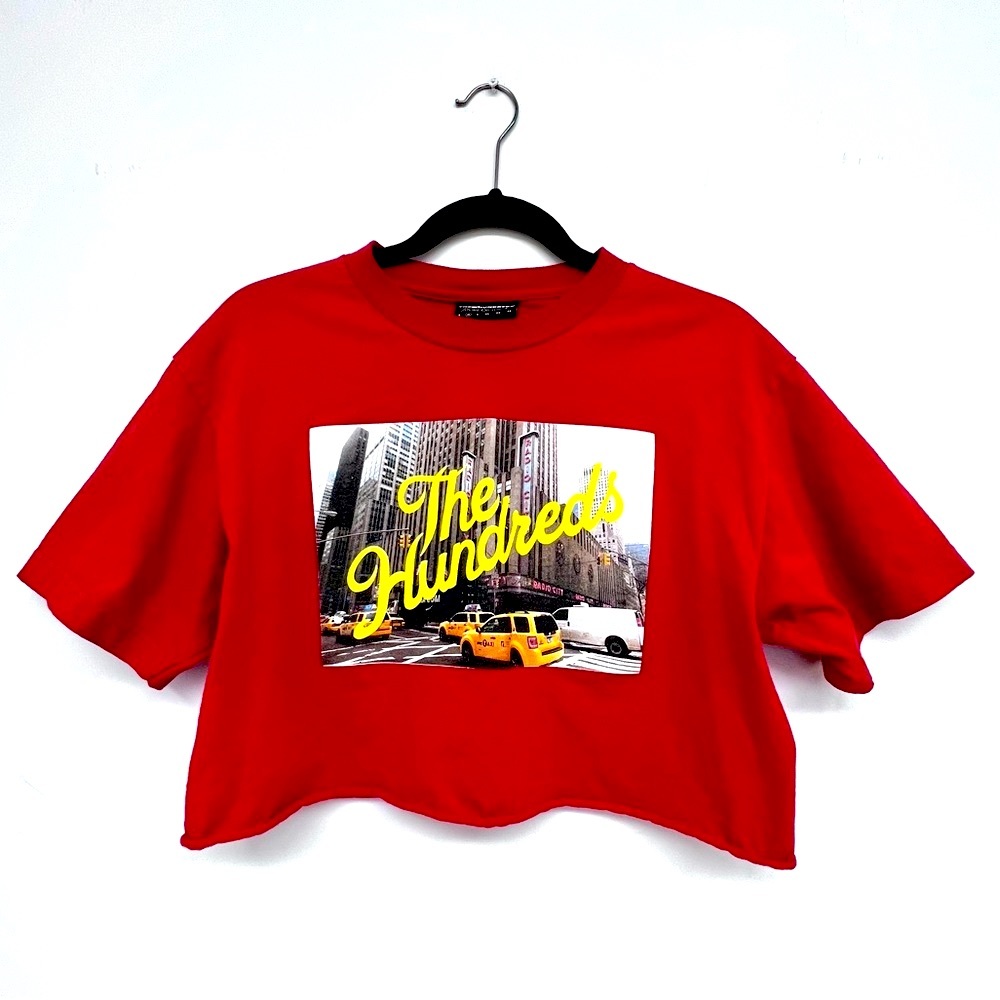The Hundreds Yellow Cab Crop T Shirt